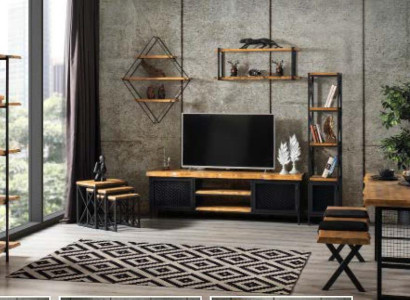 Design Bücher Regal Schrank Schränke Holz Regale 160x35x180cm Wohnzimmer
